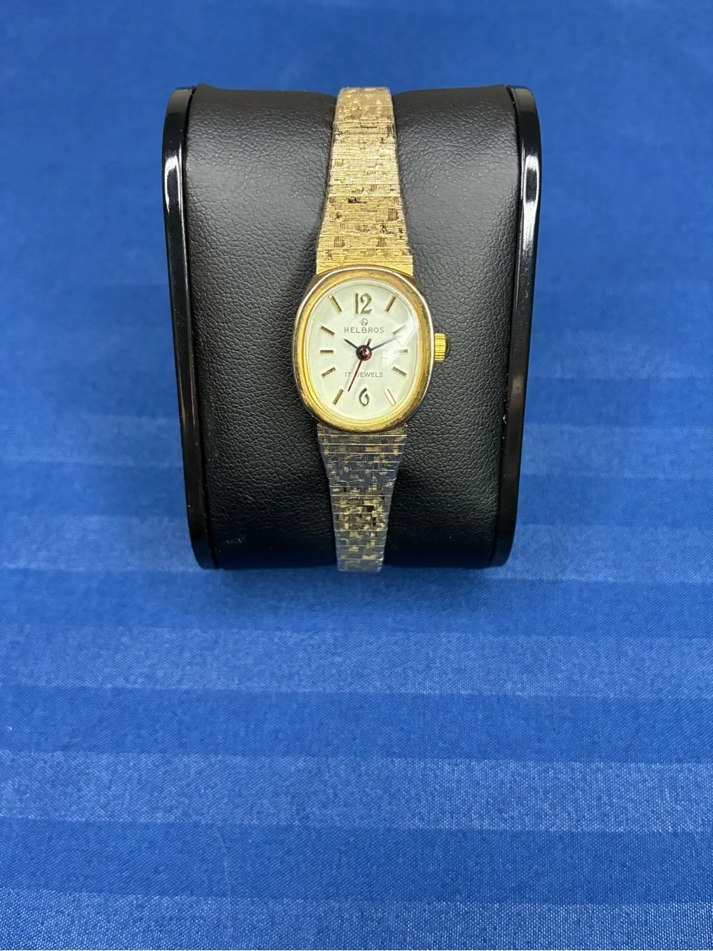 Vintage Helbros Women's Gold-Tone Textured Bracelet Watch - Gold